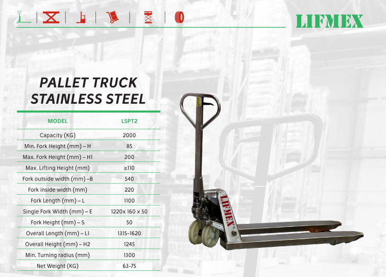 Stainless Steel Hand Pallet Truck thumbnail 6