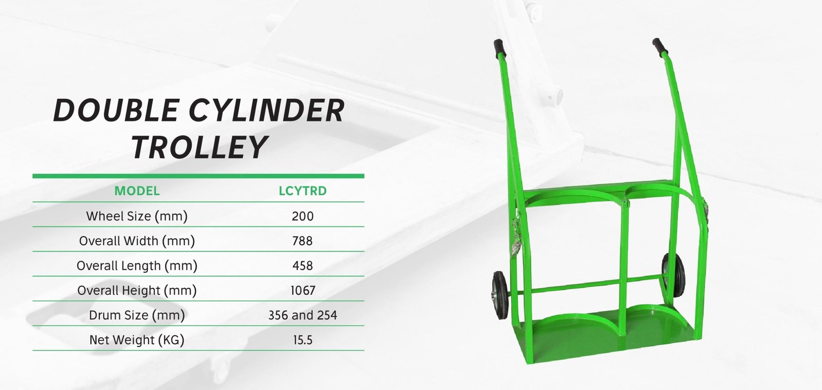 Trolleys
trolleys supplier in dubai and uae
Cylinder Trolleys - Double