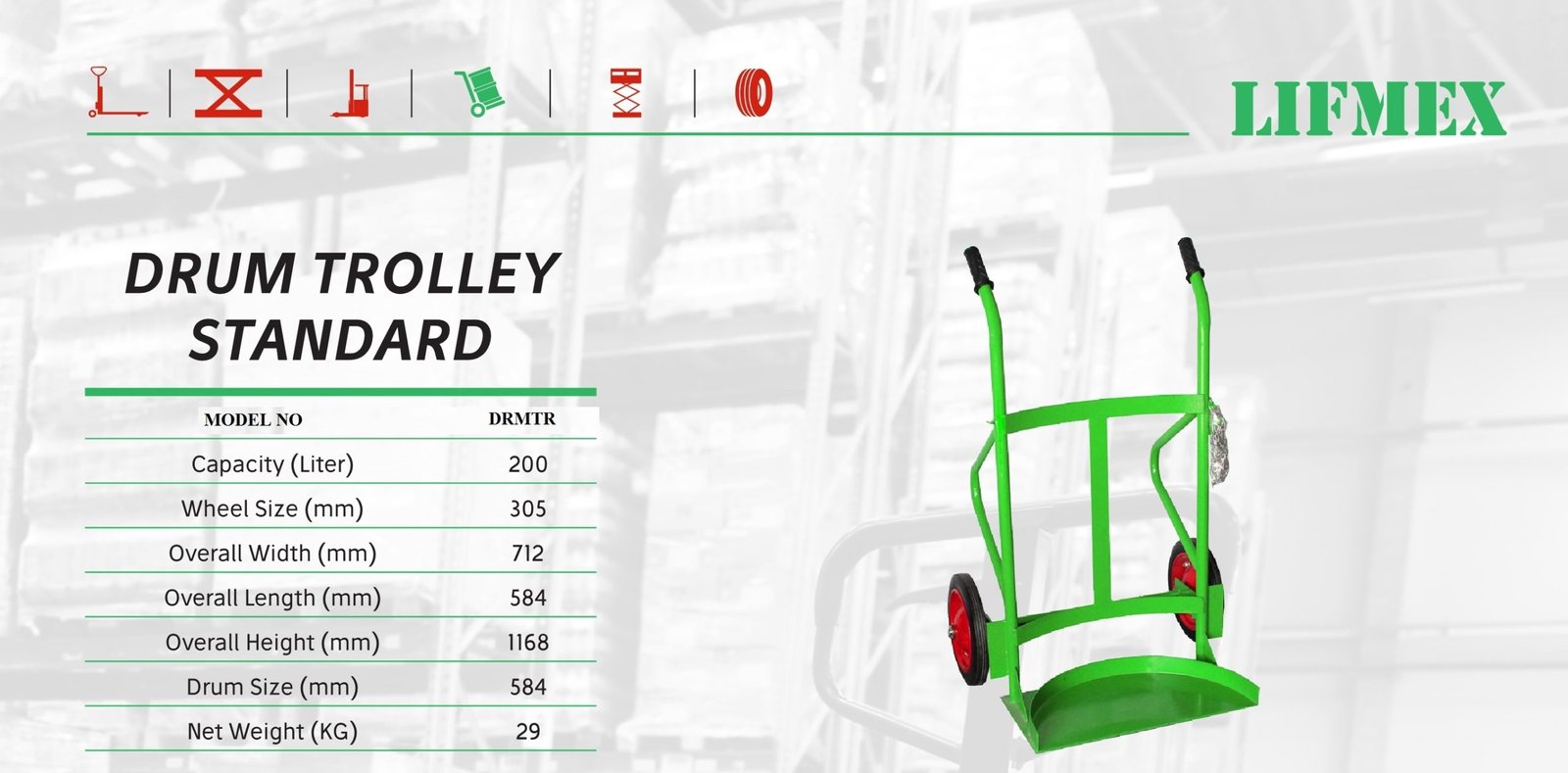 Drum Trolleys - Manual trolleys supplier in dubai and UAE