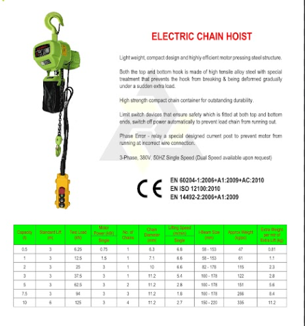 Electric Chain Hoist thumbnail 4