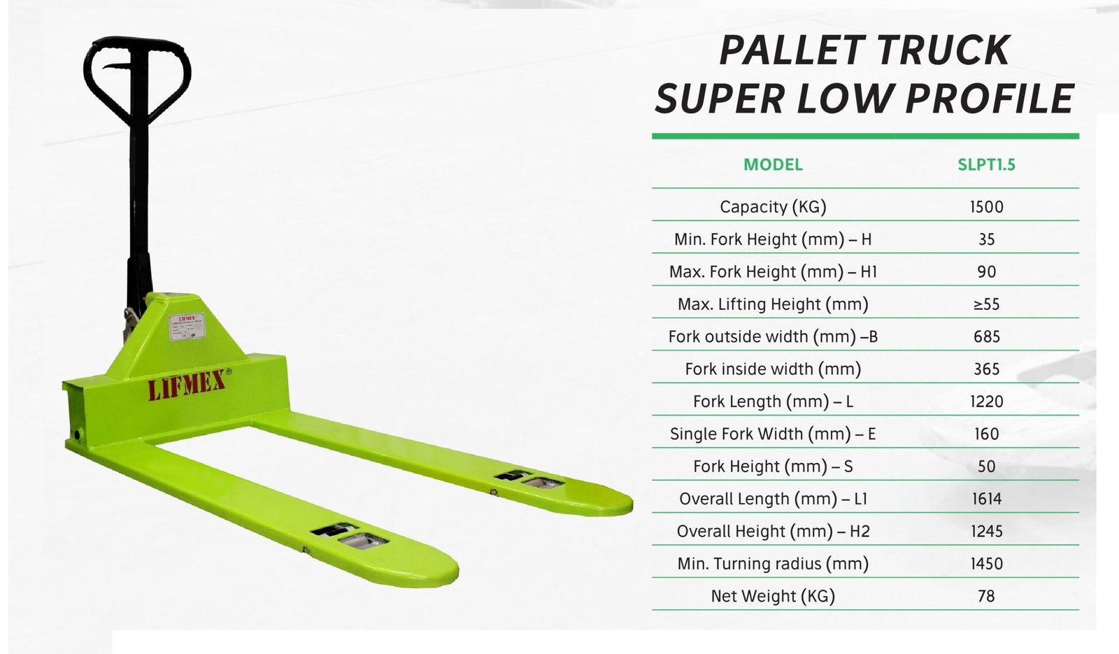 Super Low Pallet Truck thumbnail 3