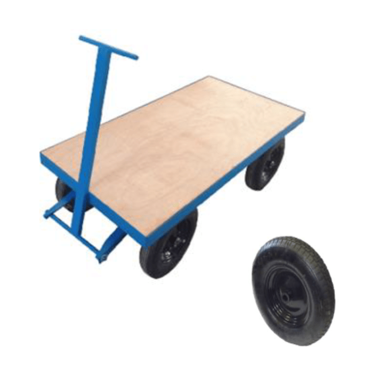 WOOD TURNTABLE TROLLEY